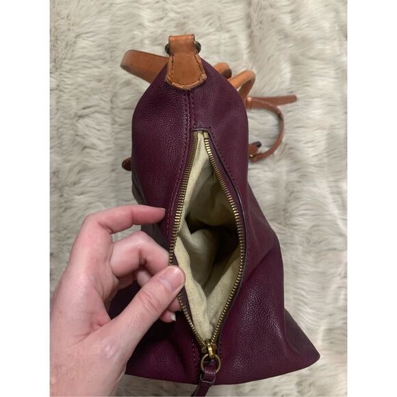 Mark & Graham Brooklyn Buckle Bag in Plum - Picture 11 of 14